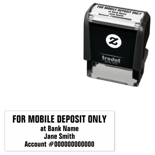 For Mobile Deposit Only Banking App Check Deposit Self_inking Stamp