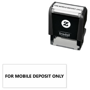 For Mobile Deposit Only Bold Font Template Self-inking Stamp