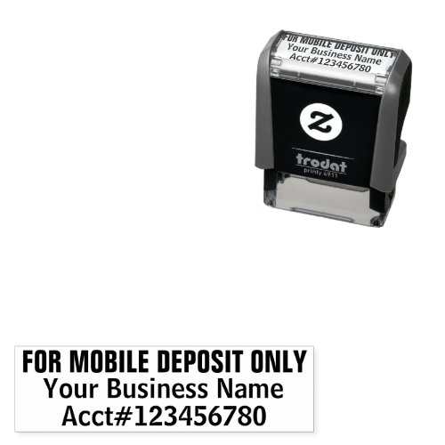 For Mobile Deposit Only Business Check Endorsement Self_inking Stamp