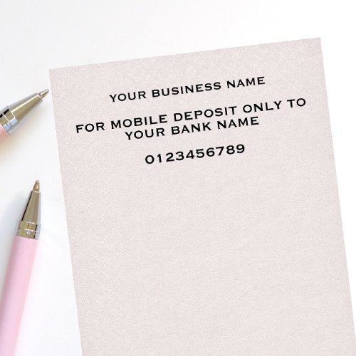 For Mobile Deposit Only Business Self_inking Stamp