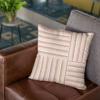 For Modern Home Lovers Brown and Beige Minimalist Throw Pillow