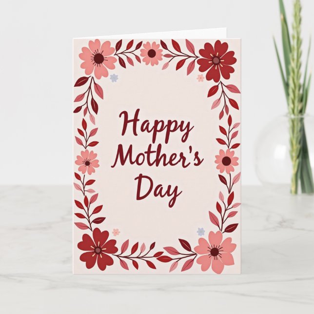For Mom Happy Mothers Day Card (Front)