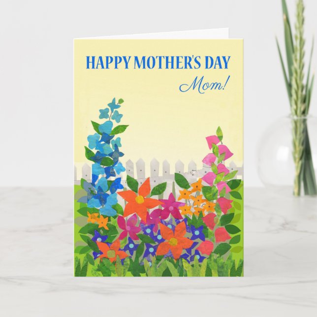 For Mom on Mother's Day Flower Garden Card (Front)