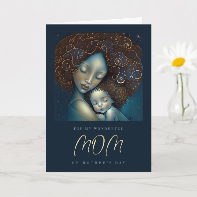 For Mom on Mother's Day Mother and Daughter Card (Small Plant)