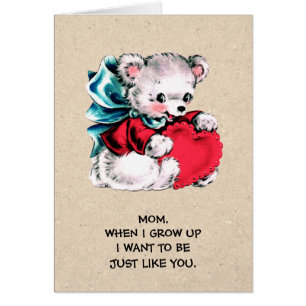 For Mom on Mother's Day. Sweet Teddy Bear Cards