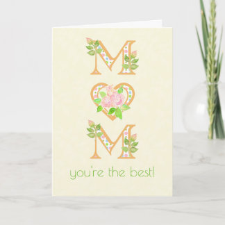 For Mom on Mother's Day with Rosebuds Card