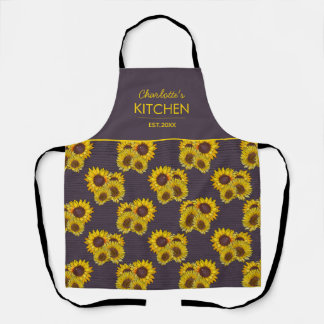 For Mom Purple Sunflower Apron