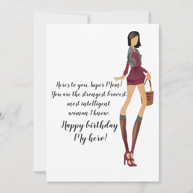 For Mom's birthday Invitation (Front)