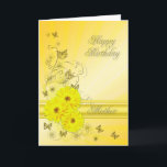 For Mother, birthday card with yellow flowers<br><div class="desc">A gorgeous birthday card with yellow daisy flowers over a vibrant swirling background.</div>