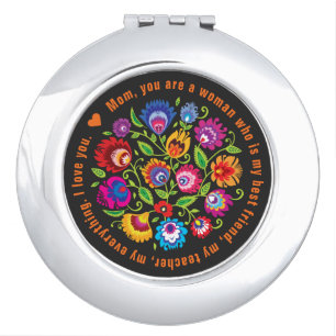 For Mother Polish folklore composition Compact Mirror