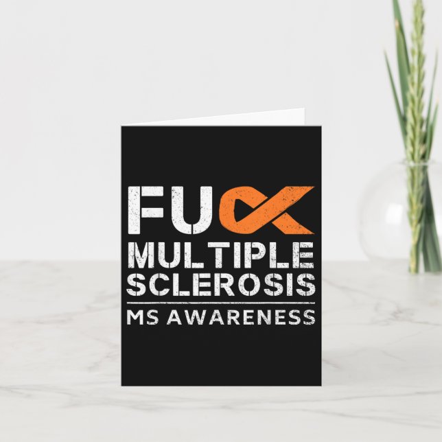 For Multiple Sclerosis Ms Awareness Support Ribbon Card (Front)