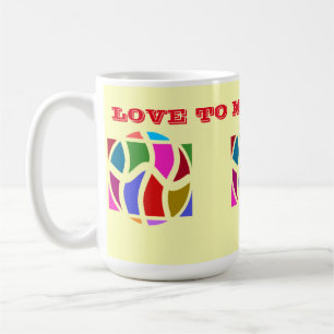For Mum and Dad art cream colors message Coffee Mug