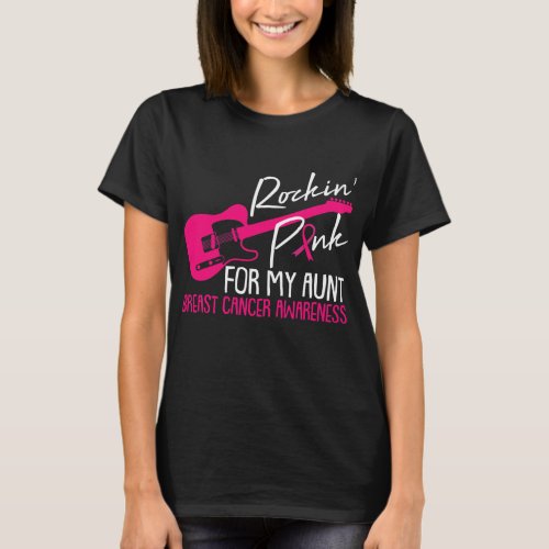 For My Aunt Breast Cancer Awareness Pink Ribbon T_Shirt