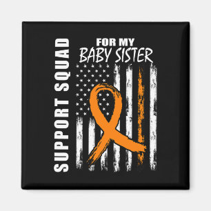 For My Baby Sister Leukemia Warrior Awareness Magnet
