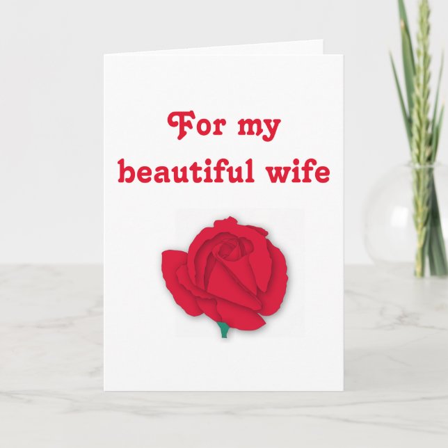 For My Beautiful Wife Valentine Greeting Cards (Front)