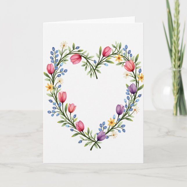 For My Beloved Wife Heart Card (Front)