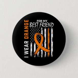 For My Best Friend Leukemia Awareness Flag Graphic Button