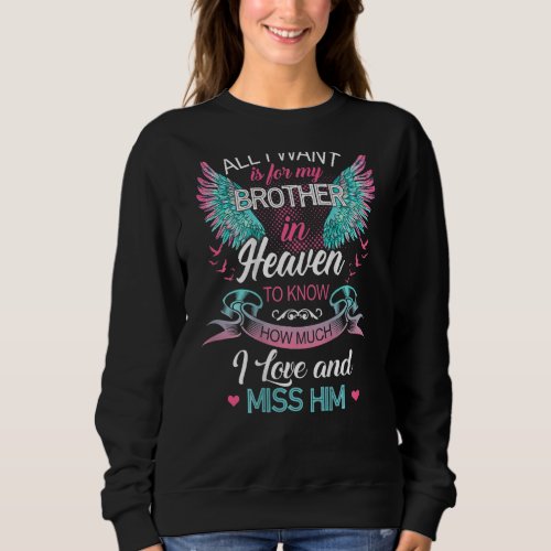 For My Brother In Heaven To Know How Much I Love  Sweatshirt