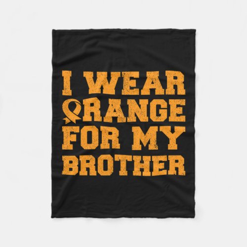 For My Brother Leukemia Awareness Cancer Sister Gi Fleece Blanket