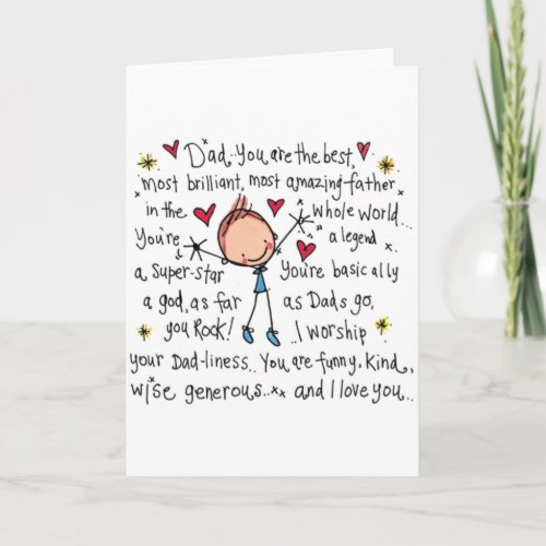 FOR **MY DAD** FROM YOUR DAUGHTER ON BIRTHDAY! CARD