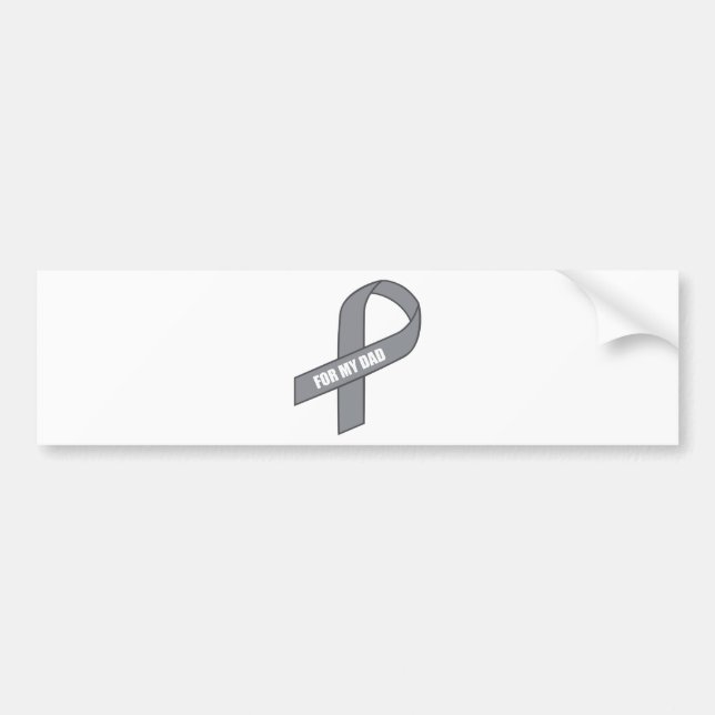 For My Dad (Gray / Silver Awareness Ribbon) Bumper Sticker (Front)