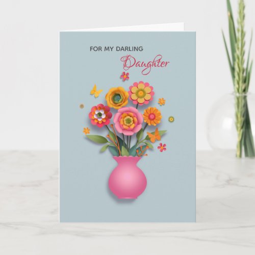 For My Daughter Elegant Mothers Day Card