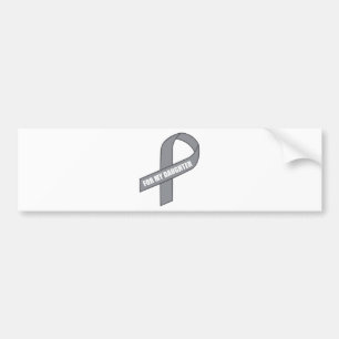 For My Daughter (Gray / Silver Awareness Ribbon) Bumper Sticker