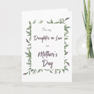 Daughter in Law Mother's Day Hat Sandals Card