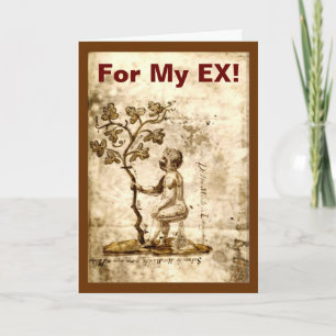 For My EX Medieval Cartoon Greeting Card