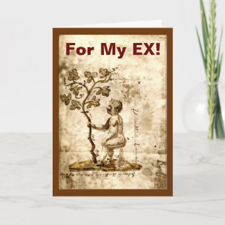 For My EX Medieval Cartoon Greeting Card