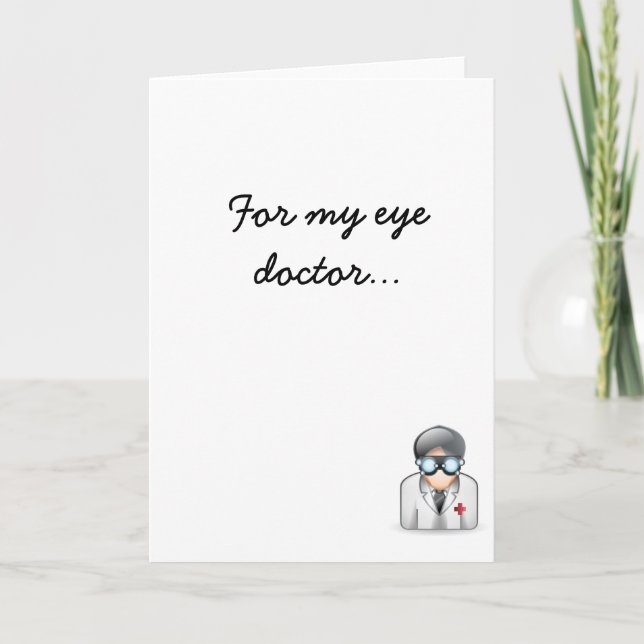 For my eye doctor thank you card (Front)