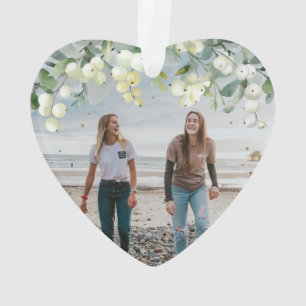 For My Friend Christmas Photo Heart Ornament
