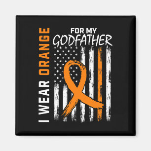 For My Godfather Leukemia Cancer Awareness Usa Fla Magnet
