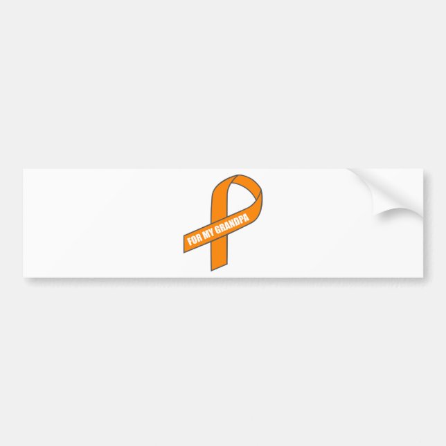For My Grandpa (Orange Ribbon) Bumper Sticker (Front)