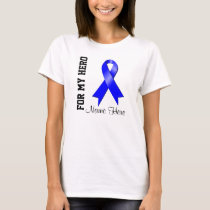 For My Hero Blue Awareness Ribbon T-Shirt