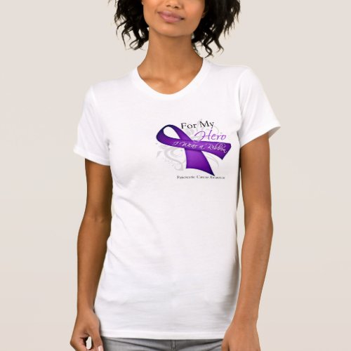 For My Hero I Wear a Ribbon Pancreatic Cancer T_Shirt