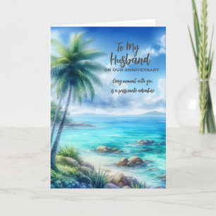 For my Husband Anniversary Greeting Card