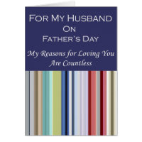 For My Husband on Father's Day Card