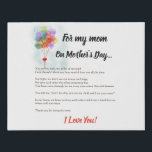 For my mom faux canvas print<br><div class="desc">Tell mom how much you love her... .</div>