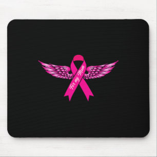 For My Mom Pink Wing Cool Breast Cancer Awareness  Mouse Pad