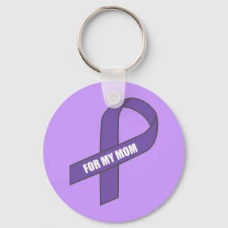 For My Mom (Purple Ribbon) Keychain
