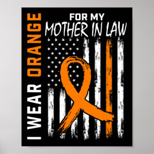 For My Mother In Law Leukemia Cancer Awareness Fla Poster