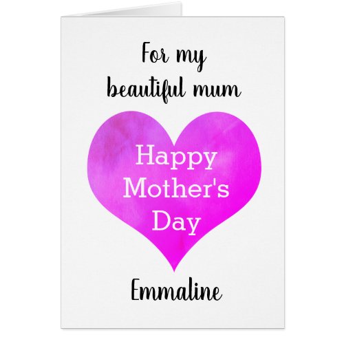 For My Mum Happy Mothers Day