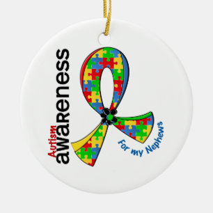 For My Nephews Autism Ceramic Ornament