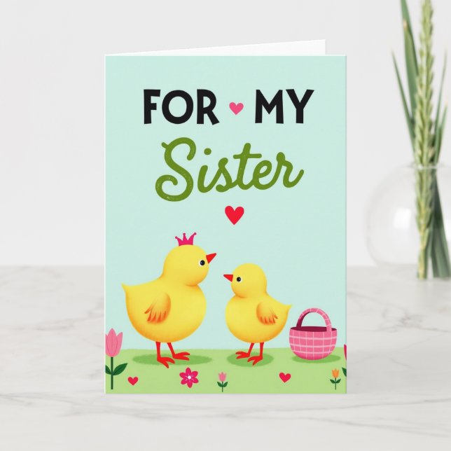 For My Sister Fowl Love Card (Front)