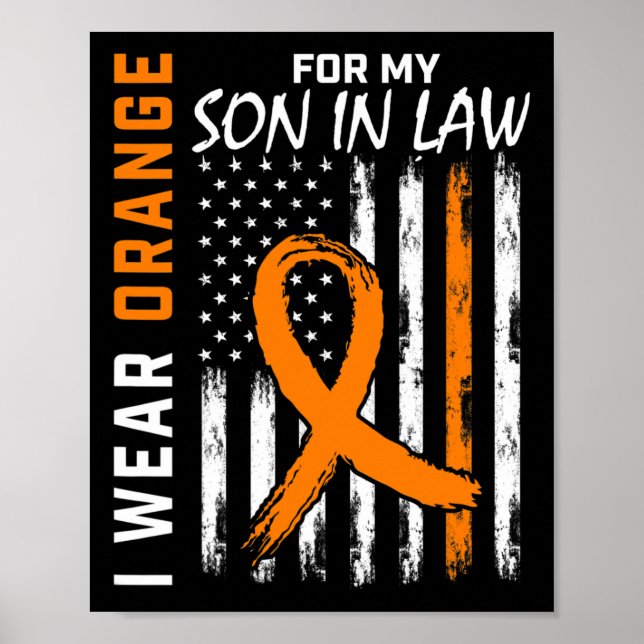 For My Son In Law Leukemia Cancer Awareness Usa Fl Poster (Front)