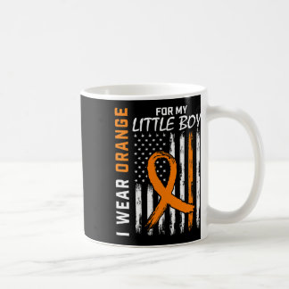 For My Son Little Boy Leukemia Cancer Awareness Fl Coffee Mug