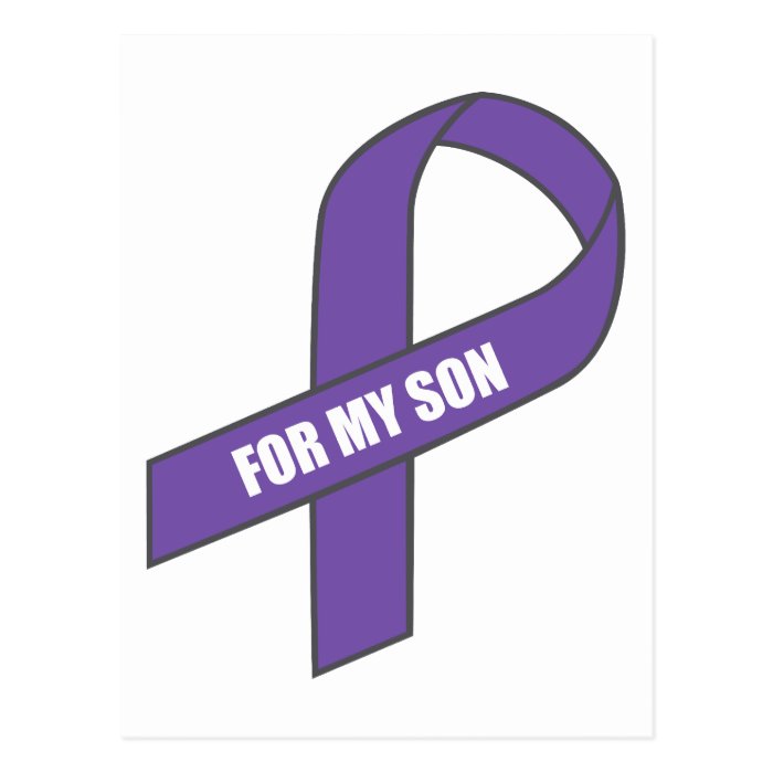 For My Son (Purple Ribbon) Post Cards