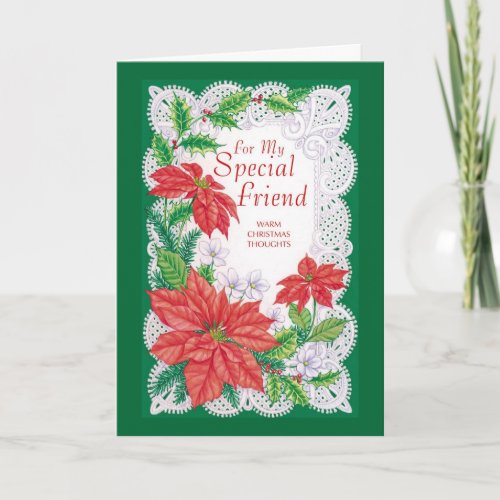 For My Special Friend Warm Christmas Thoughts Holiday Card