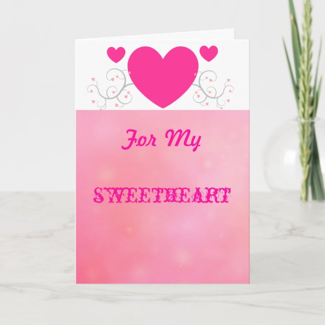 For My Sweetheart Card (Front)